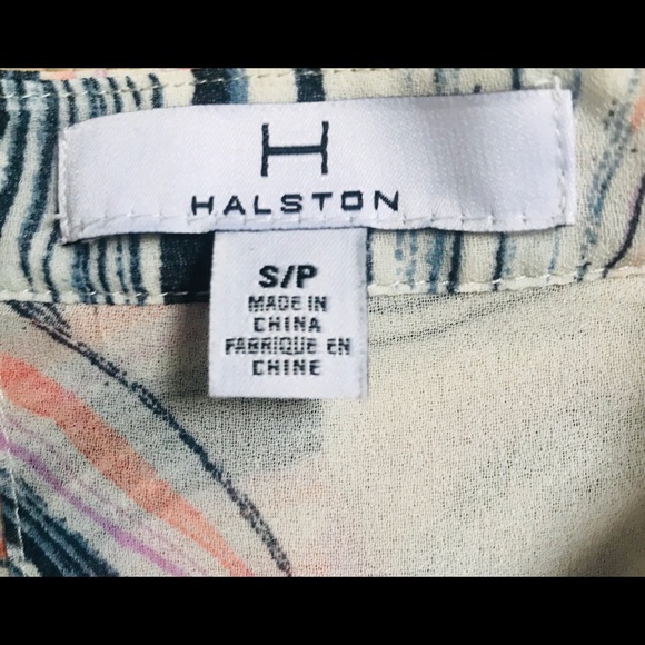 Halston marble colorful long sleeve top sizeS/P - Picture 3 of 3